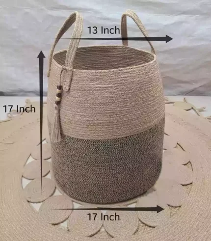 jute Laundry Basket for home