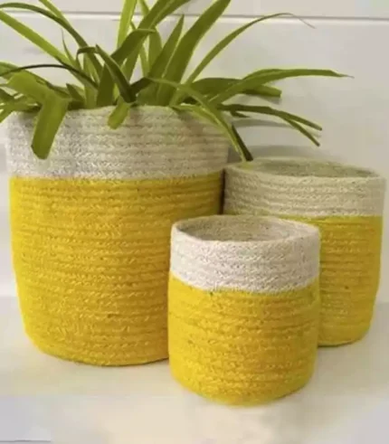 Jute Planter Basket Indoor & Outdoor Garden Home Plants